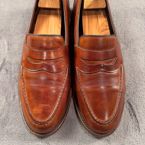 Allen Edmonds Randolph Brown Leather Penny Loafers - Picture 7 of 11